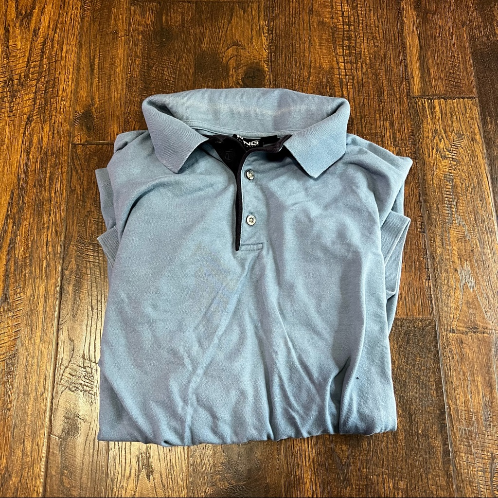 Classic Ping Blue Polo Shirt Short Sleeve Xl